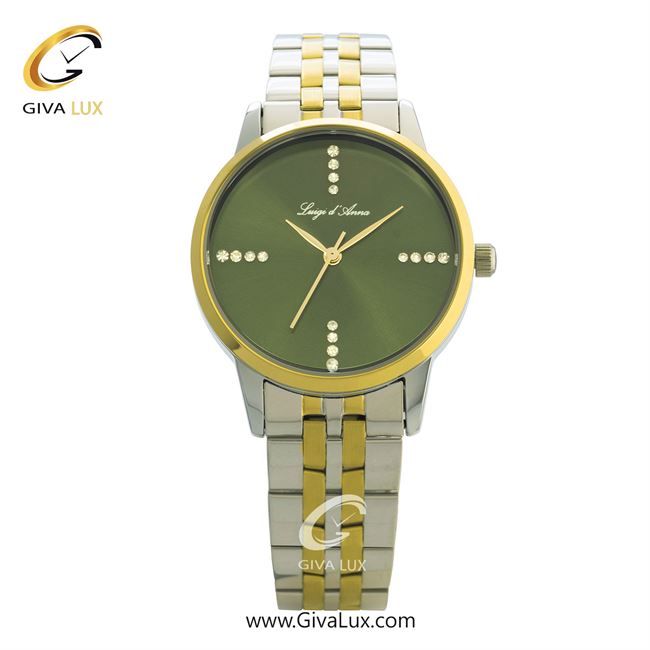 ساعت مچی اورجینال زنانه LdA طلایی-نقره ای | طلایی-نقره ای| سبز| کد رفرنس 2369